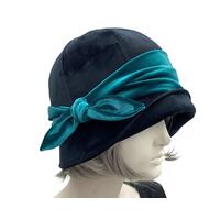Vintage style formal velvet hat with velvet band and bow Vintage style formal velvet hat with velvet band and bow