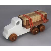 Wood Toy Lumber Truck Handmade and Painted in Your Choice of Colors From My Easy 5 Truck Fleet Collection