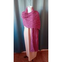 Dropped Stitch Scarf wool blend, mulberry color, knitted women's scarf approximately 90"x18" Dropped Stitch Scarf wool blend, mulberry color, knitted women's scarf approximately 90"x18"