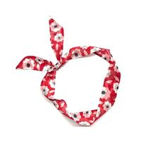 Red Floral Hair Tie