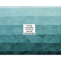 duck egg blue gradient of hand dyed quilting cotton