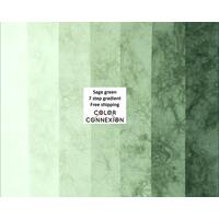 sage green quilting cotton bundle, ombre hand dyed fabric