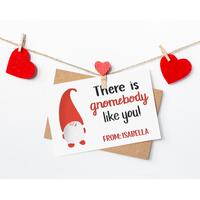 Printable Valentine's Day gnome card, You're my gnomey Printable Valentine's Day gnome card, You're my gnomey