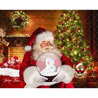 Santa Holding Snow Globe Santa Holding Snow Globe