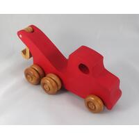 Wooden Toy Tow Truck, Handmade and Painted in Your Choice of Colors From My Easy 5 Truck Fleet Collection