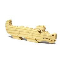 Simple Three Piece Baby Alligator Puzzle Handmade And Finished Simple Three Piece Baby Alligator Puzzle Handmade And Finished