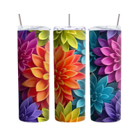 Floral 20oz Stainless Steel Tumbler Inspire Me Positive