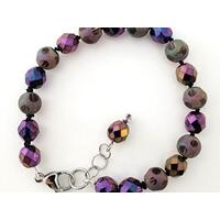 Purple glass beaded bracelet. Purple glass beaded bracelet.