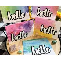 Hello card- side brush Hello card- side brush