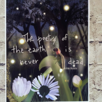 Fireflies at Night 
Medium: Digitally Hand Painted 
Substrate: Professional Matte Paper
Print Only, no mat, frame not included 
