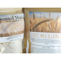 oats milk and honey scented soaking salts.