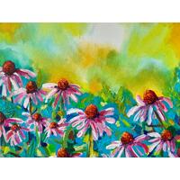 "Daisyscape 2" Original Chris Wakefield Oil on Canvas