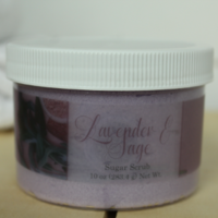 purple lavender and sage sugar scrub. purple lavender and sage sugar scrub.