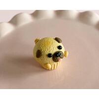 fireflyFrippery Miniature Pug Cupcake on Pink Display Stand fireflyFrippery Miniature Pug Cupcake on Pink Display Stand