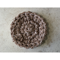 Reusable multipurpose scrubbers in brown tweed are mold and mildew resistant and machine washable. https://goimagine.com/memorablecrafts/ Reusable multipurpose scrubbers in brown tweed are mold and mildew resistant and machine washable. https://goimagine.com/memorablecrafts/