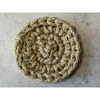 Handmade reusable scrubbers in wheat are mold and mildew resistant and machine washable. https://goimagine.com/memorablecrafts/ Handmade reusable scrubbers in wheat are mold and mildew resistant and machine washable. https://goimagine.com/memorablecrafts/