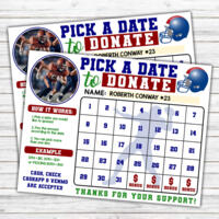Editable Football Fundraising Calendar Template Editable Football Fundraising Calendar Template