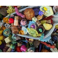 Fairy Trinkets Scoop, Miniature Trinket Scoop, Scoop full of Fairy Garden Trinkets and Curiosities, Fairy Confetti Scoop, Fairy Miniatures  Fairy Trinkets Scoop, Miniature Trinket Scoop, Scoop full of Fairy Garden Trinkets and Curiosities, Fairy Confetti Scoop, Fairy Miniatures