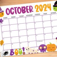 October 2024 Cute Halloween Calendar Download October 2024 Cute Halloween Calendar Download