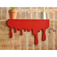 Front of Blood Drip Shelf Accent, Horror home decor shelf sitter, Spooky Season Decor, Accessory for Bookshelf, Display Shelf, or mantel