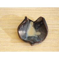 Ceramic heart shaped spoon rest. Glazed in blue and cream colors. Approximately 3"x3.5" Ceramic heart shaped spoon rest. Glazed in blue and cream colors. Approximately 3"x3.5"