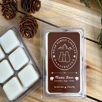 Lavender and rosemary scented soy wax melt.