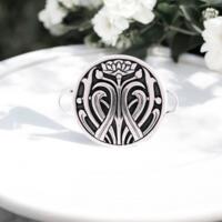 Lotus flower silver focal link