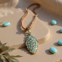 handmade beaded necklace with colorful beads