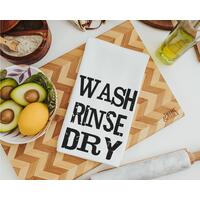 Wash rinse dry kitchen towel Wash rinse dry kitchen towel