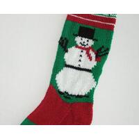 Snowman with red scarf knit  stocking