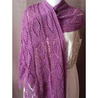 medium purple cashmere lace stole - crochet item ... front view medium purple cashmere lace stole - crochet item ... front view