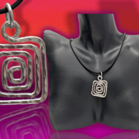 Square spiral Necklace by Bendi's