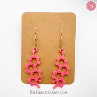 Estrogen Molecule Earrings Dangle Drop Style Estrogen Molecule Earrings Dangle Drop Style