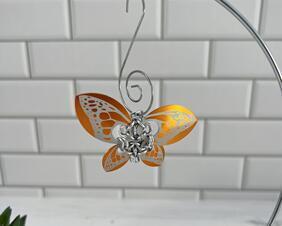 Orange Butterfly Ornament