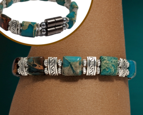 Bendi's Magnetic bracelet with imperial turquoise extra strong