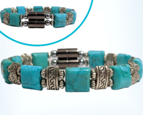 Bendi's Magnetic bracelet with turquoise extra strong