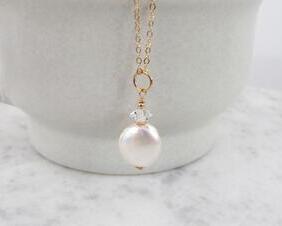 pearl and herkimer necklace