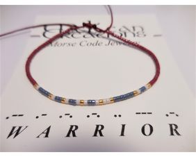 Warrior Morse Code Bracelet, Friendship Bracelet