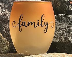 Thanksgiving engraved candle holders