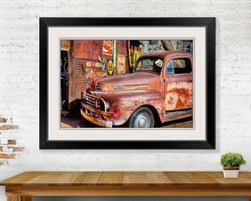 Red Rusty Route 66 Truck
