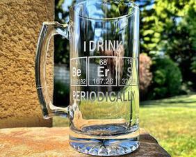 Engraved Periodic Table Pint Glass