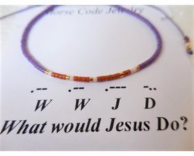 Morse Code Bracelet WWJD - What Would Jesus Do