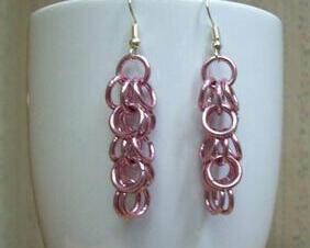 Chainmaille Earrings, Shaggy Loops