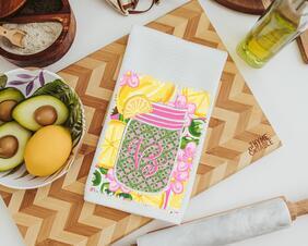 Pink Lemonade Personalized Kitchen Towels