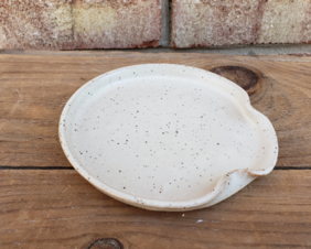white speckled spoon rest