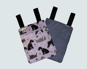 Schnauzer Training Treat bag, Large Treat Pouch in Black, Gray and Lilac, Great Schnauzer Dog Mom Gift