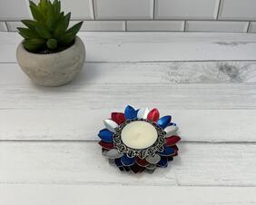 Red, White and Blue Candle Holder