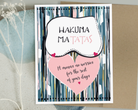 Hakuna Matatas Breast Cancer Cotton Card