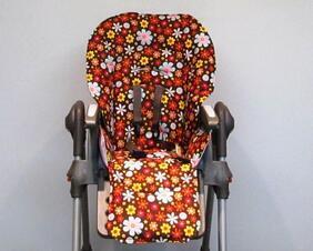 chicco and baby trend highchair replacement pad-flower frenzy