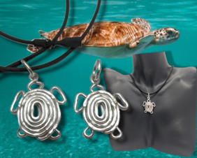 Turtle necklace sea turtle pendants by Bendi's